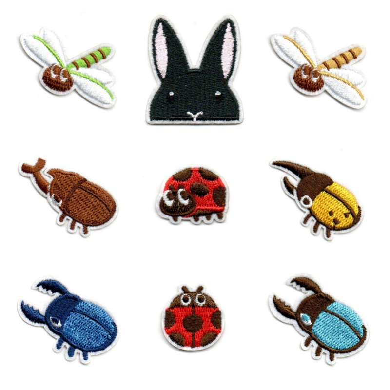 Embroidery Lady Bug - 50 adet/grup Anime Nakış Yama Uğur