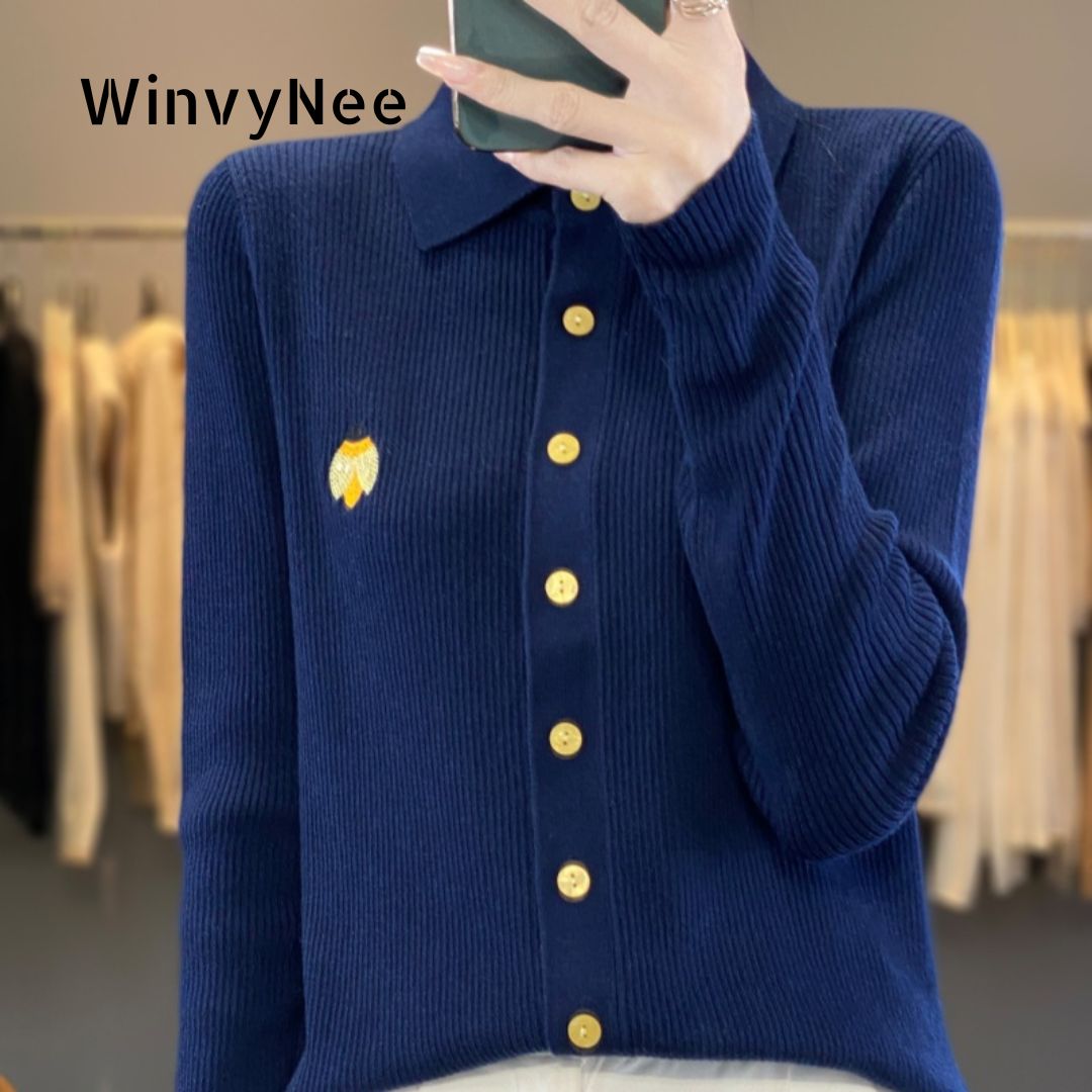 Embroidery Lady Bug - WinvyNee Kadın Giyim Bahar Polo Yaka