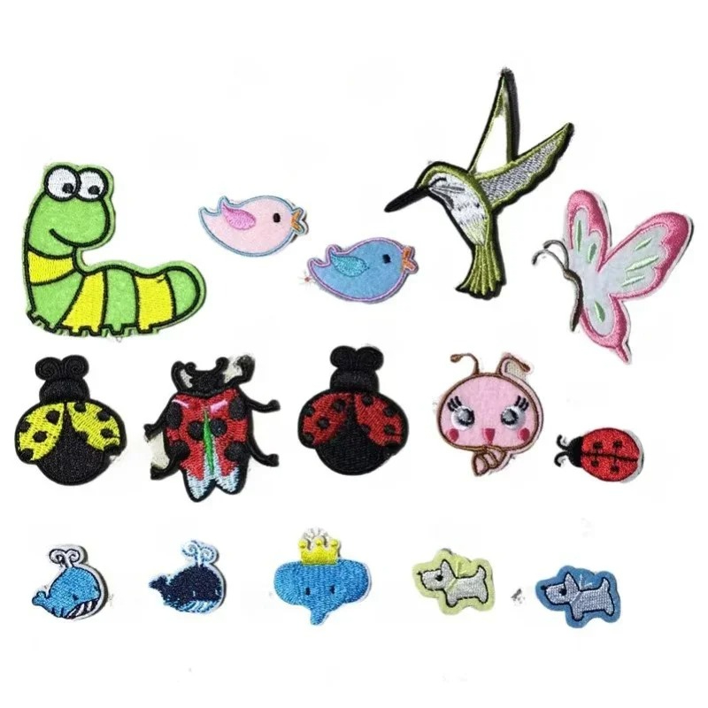 Embroidery Lady Bug - 100 adet/grup Lüks Anime Nakış Yama