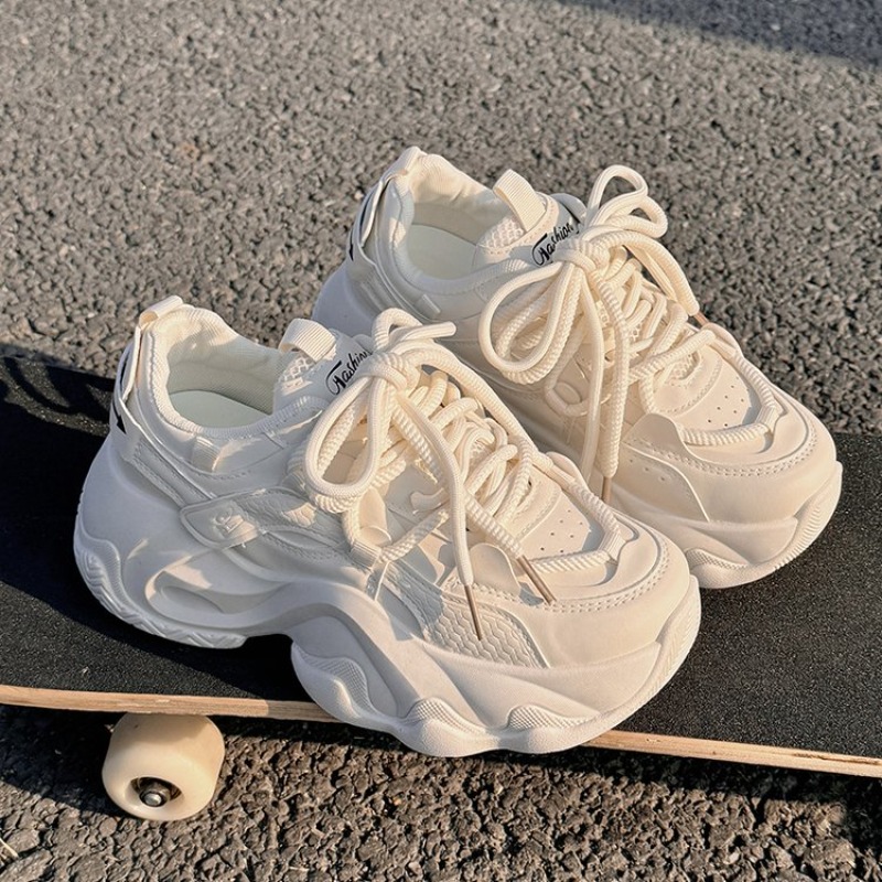 Kadın Bej Platform Dad Sneaker - Embroidery Garments incelemesi ve fiyatı