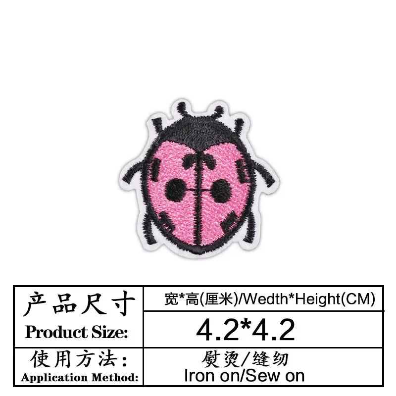 100 adet/grup Küçük Nakış Yama - Embroidery Lady Bug incelemesi ve fiyatı