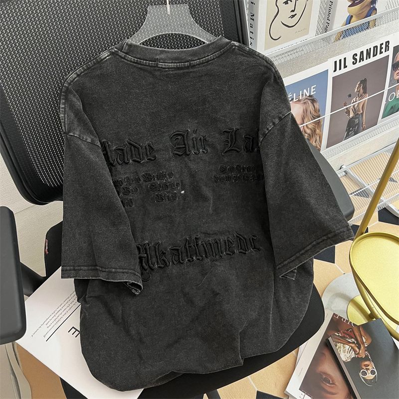 Vintage sanat klasik mektup na - Embroidery Cotton Shirt incelemesi ve fiyatı