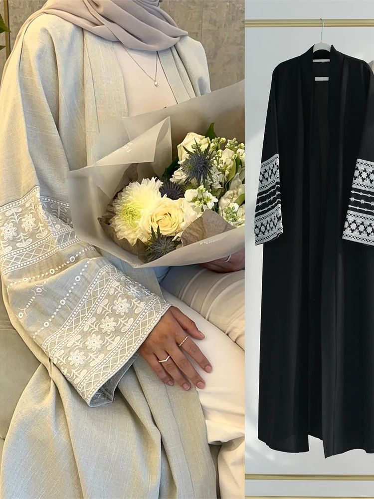 Ramazan Eid Siyah Açık Kimono  - Embroidery Kebaya incelemesi ve fiyatı